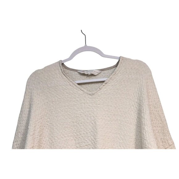 100% Linen Sweater Small Medium Oversized Relaxed Lagenlook Beach Boho Woven - Picture 2 of 14